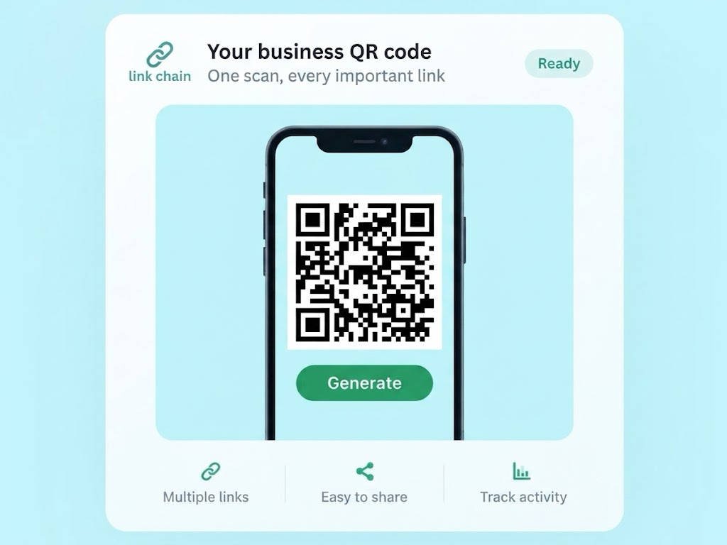 Generate a free QR code for your business with GreenQR Link